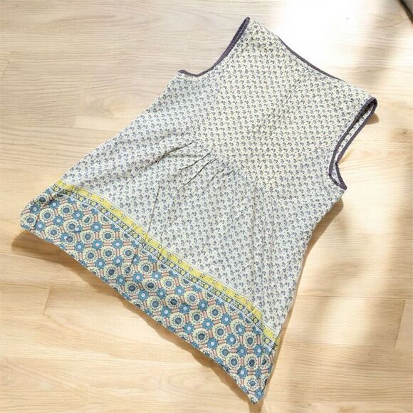 House of Harlow Quilted Boho Printed Paisley Cream Tie Sleeveless XS - Picture 3 of 6